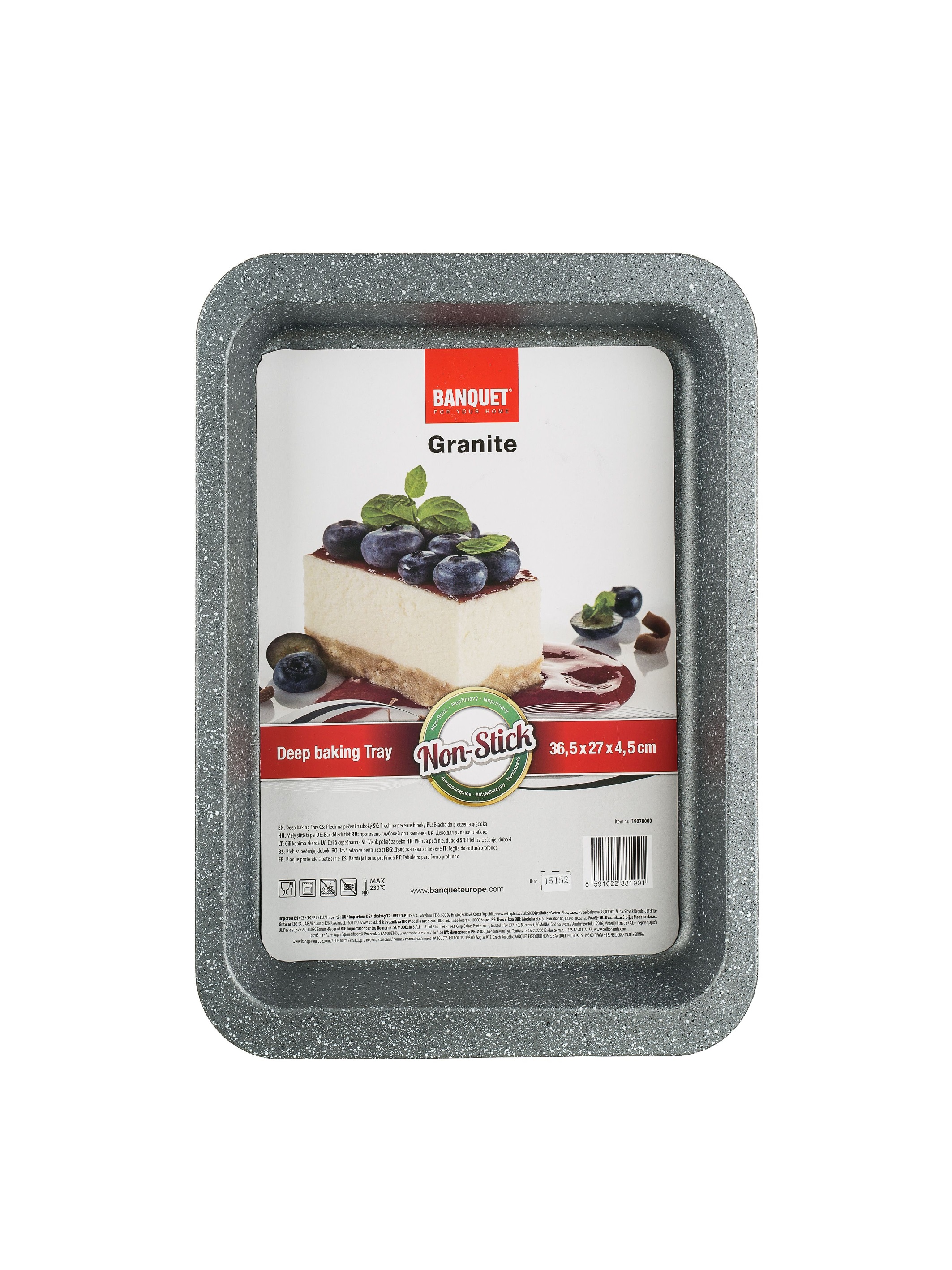 Ahjuvorm Granite, 365 x 270 x 45 mm